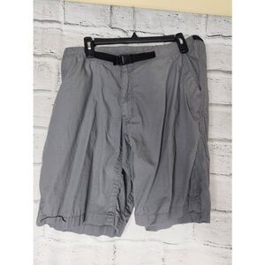 Kavu Mens Outdoor Shorts Gray Belt 100% Cotton Mens Size 38 Outdoor